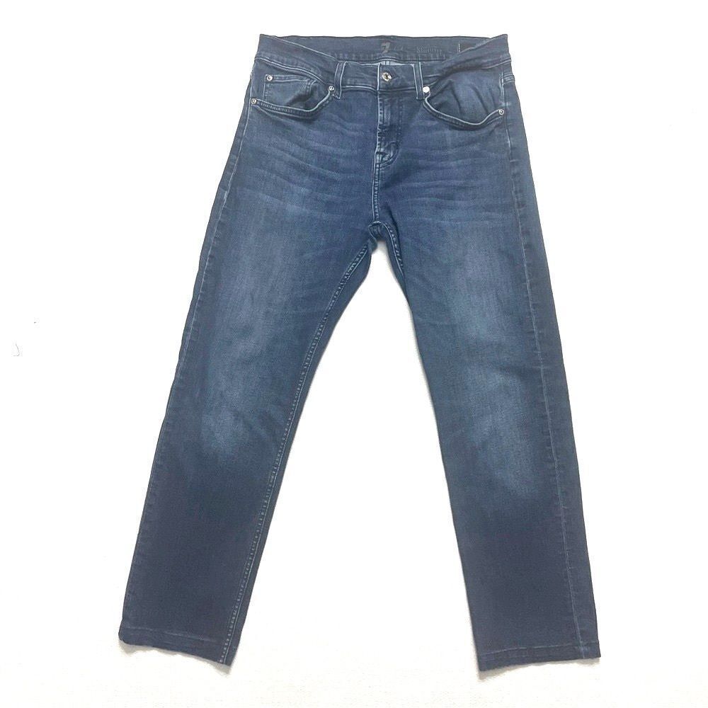 7 For All Man Kind Denim Jeans ‘Slimmy’ Dark Wash Men’s Size 33